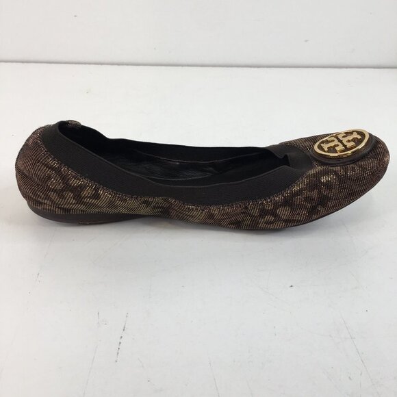 Tory Burch Caroline 2 Ballet Flats in Bronze Leopard Size 6.5M - Picture 8 of 16